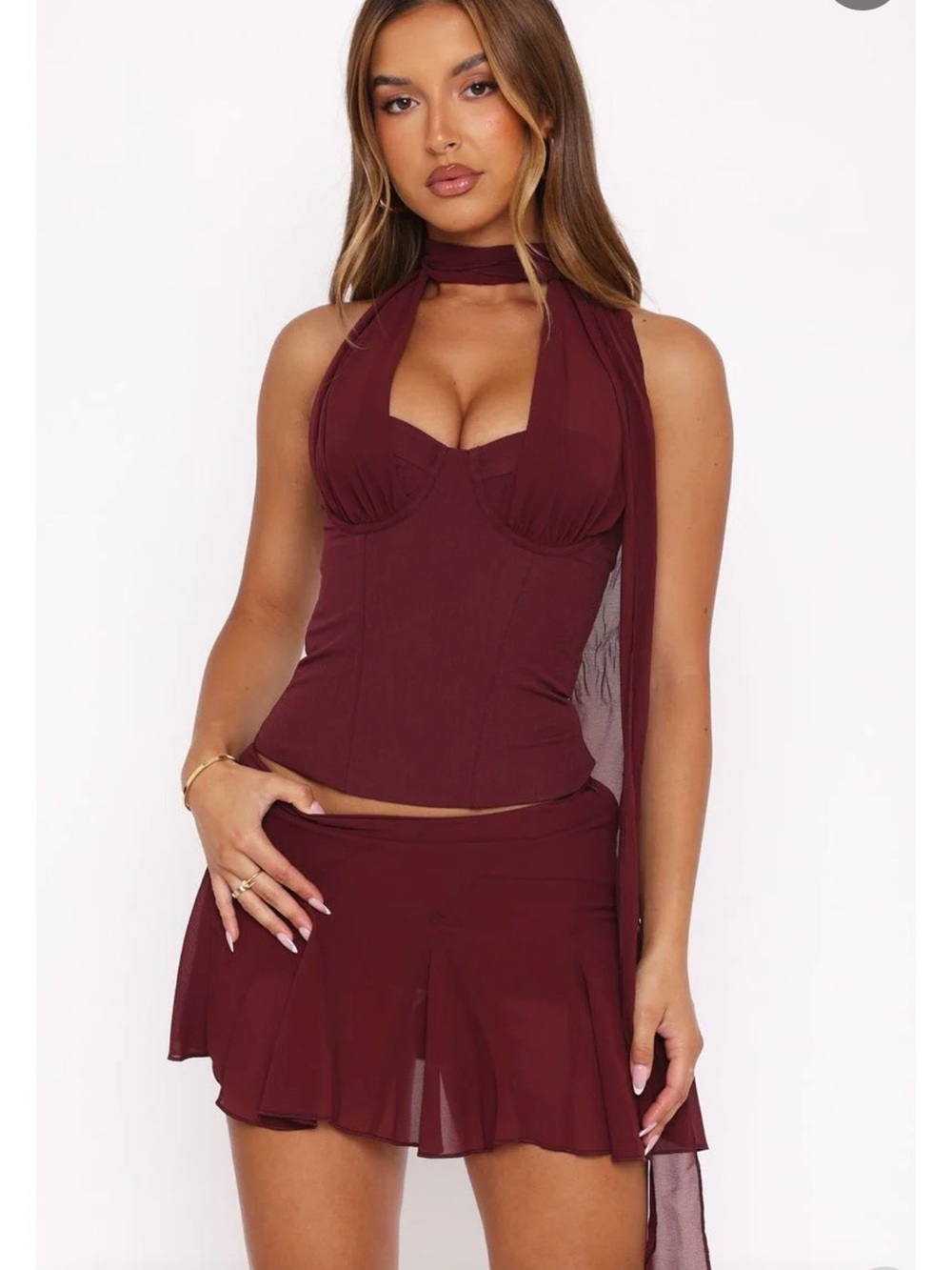 White Fox Boutique Burgundy Match Maker Set